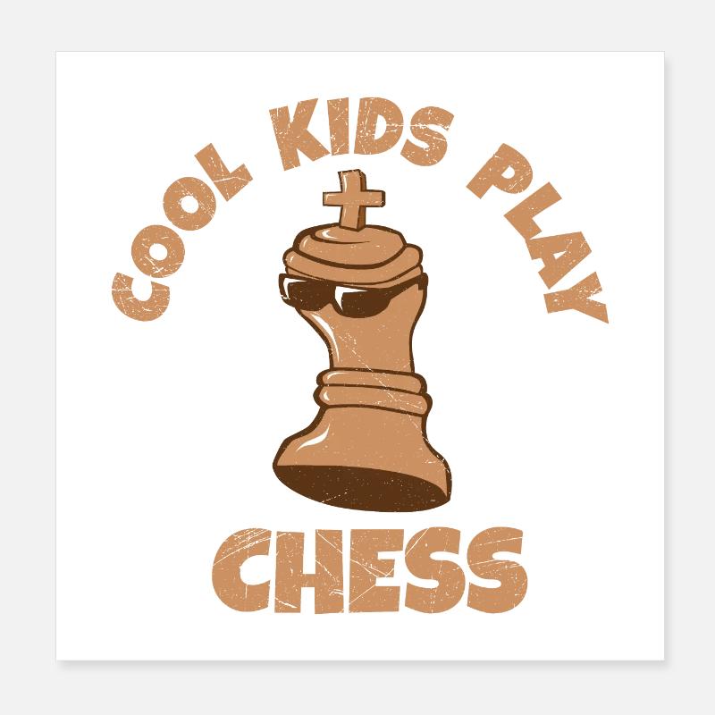 Cool Kids Play Chess Lustige Geschenkidee Poster 20x20 cm