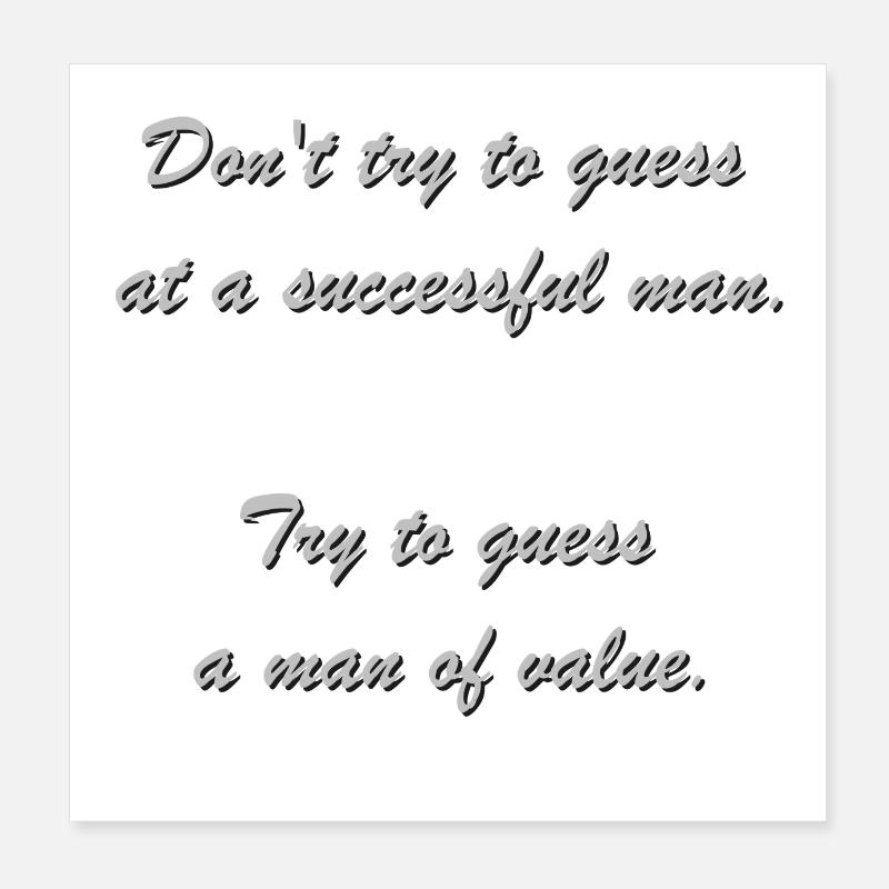 philosophical quote Poster 8" x 8" (20x20 cm)