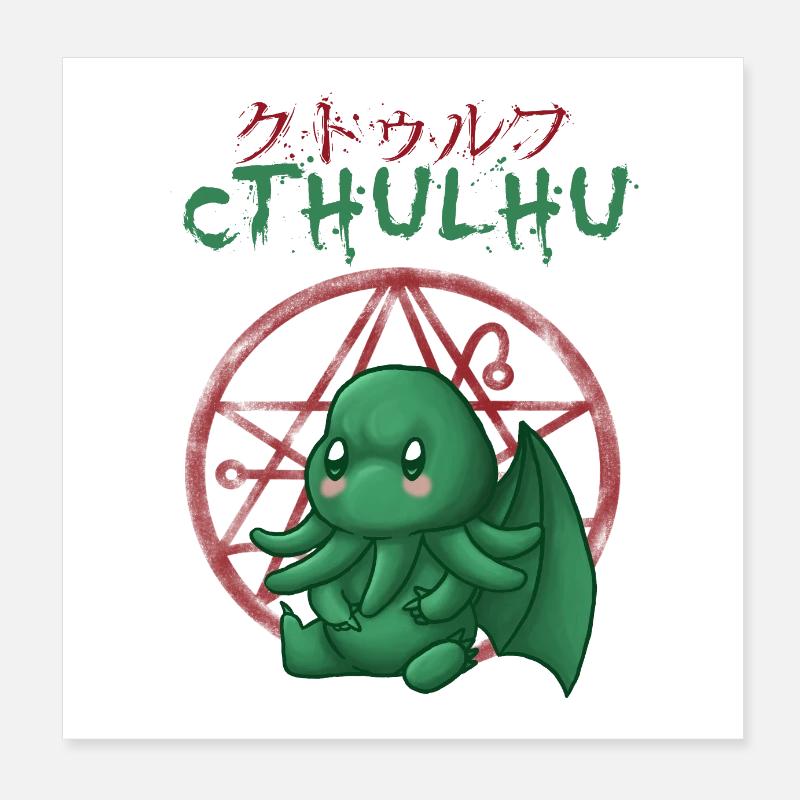 Great Cthulhu Poster 8" x 8" (20x20 cm)