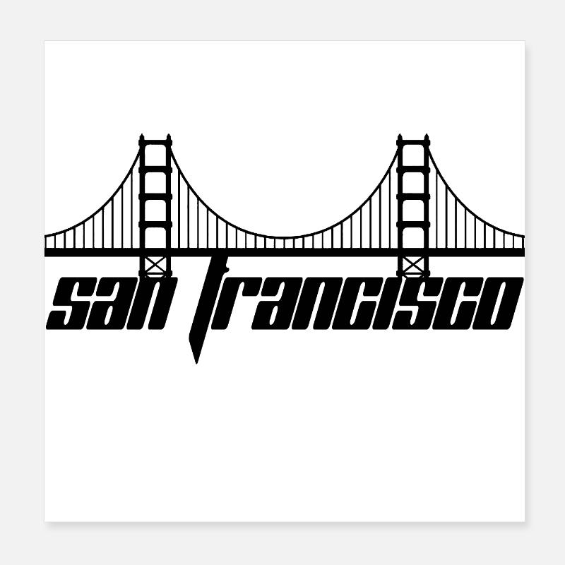 San Francisco Poster 8" x 8" (20x20 cm)