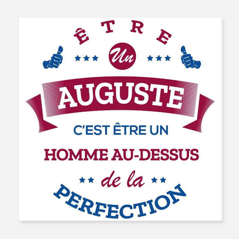 AUGUSTE PARFAIT - NOM AUGUSTE Poster 20 x 20 cm