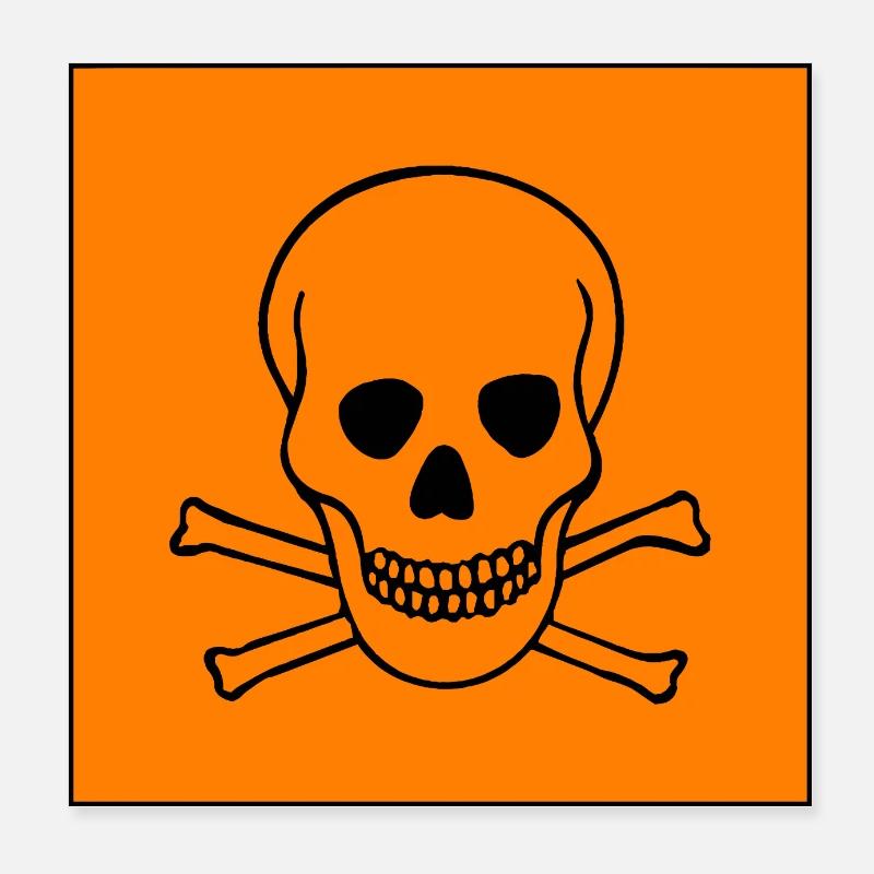 Giftige Warnung. Giftige Warnung Poster 20x20 cm