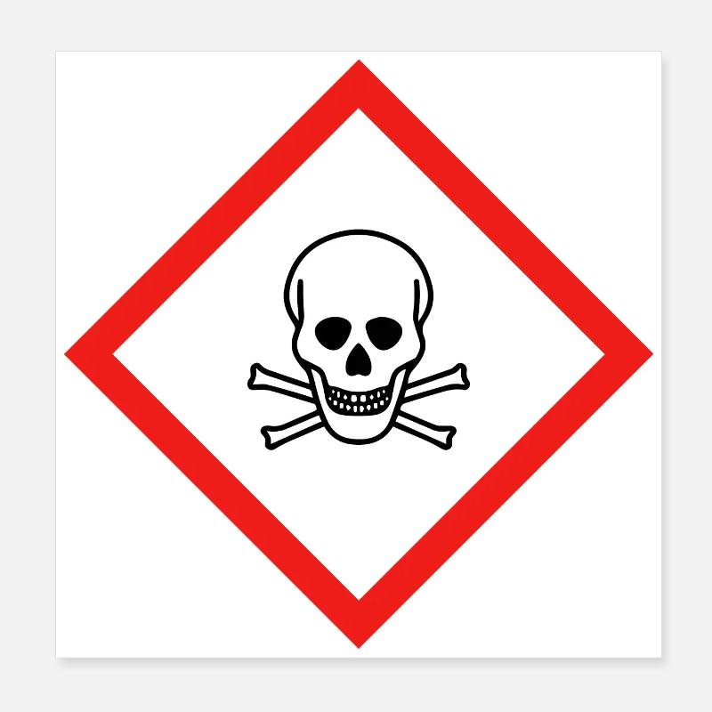 Giftige Warnung. Giftige Warnung Poster 20x20 cm