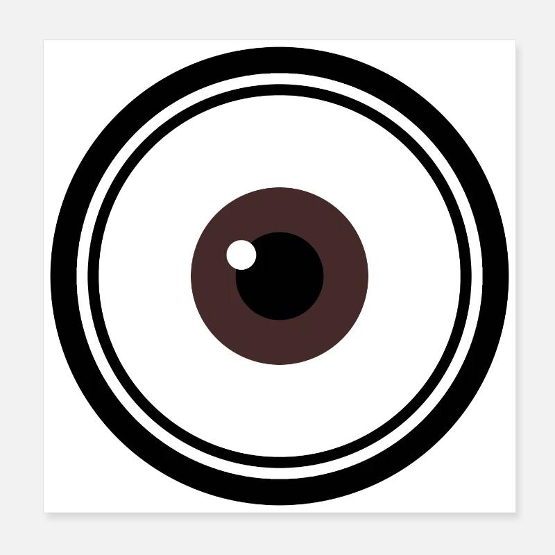 Brown eye Poster 8" x 8" (20x20 cm)