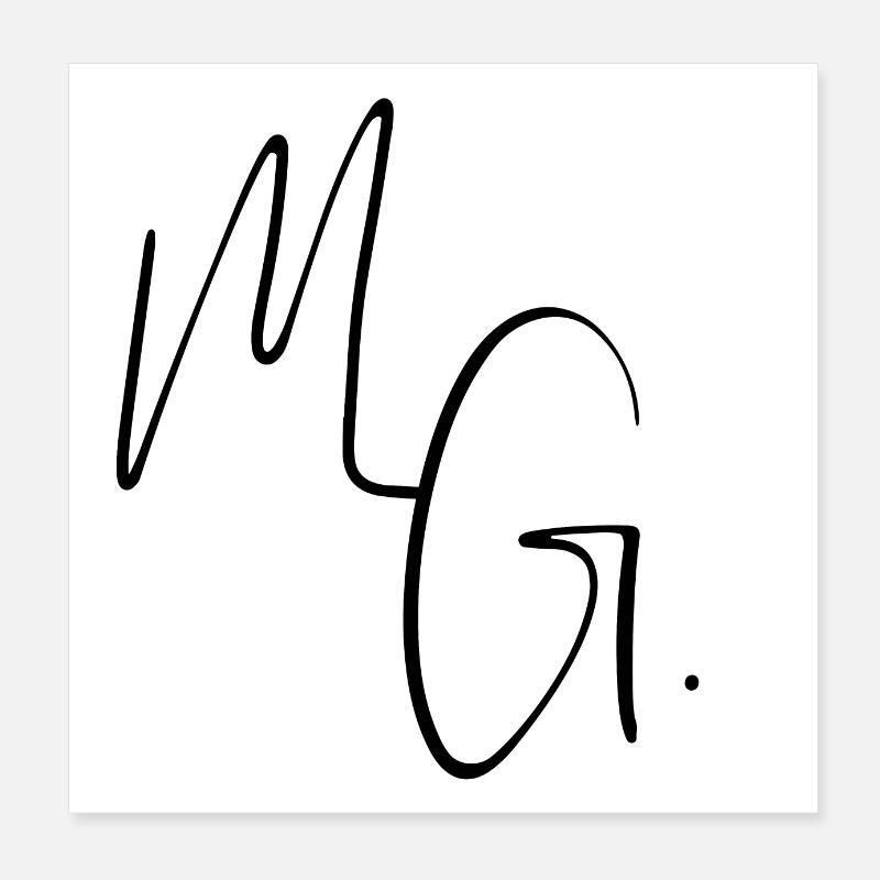 Initiales M.G Poster 20 x 20 cm