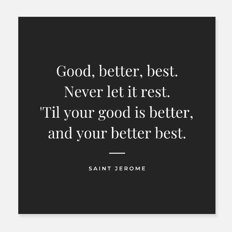 Citation Motivation saint Jérôme Poster 20 x 20 cm