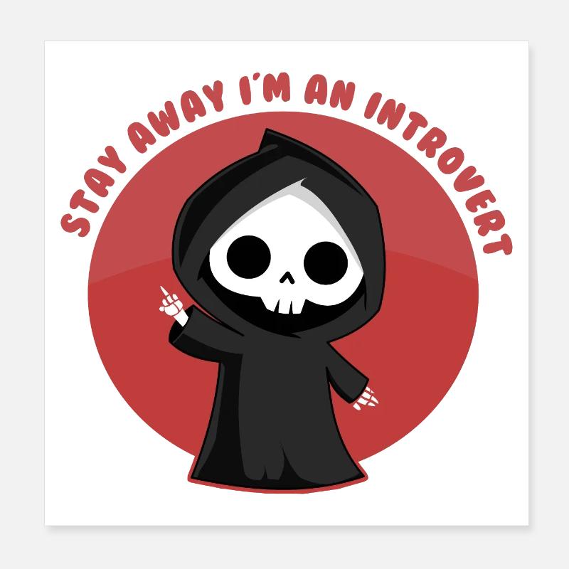 introverti Poster 20 x 20 cm