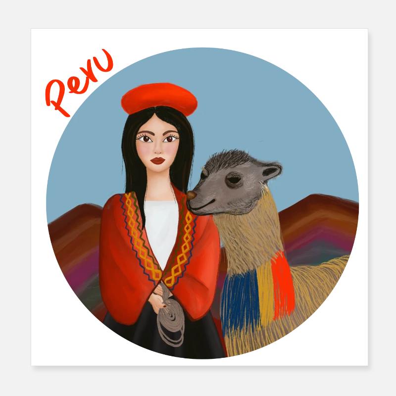 Apapucharse - Pérou Poster 20 x 20 cm
