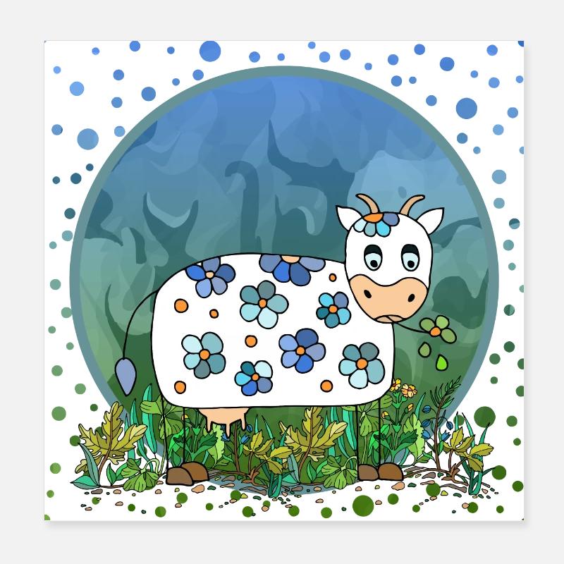 Vache Poster 20 x 20 cm