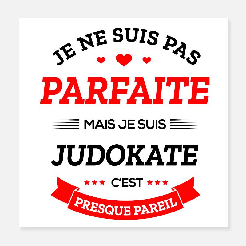 JUDOKATE PARFAITE Poster 20 x 20 cm