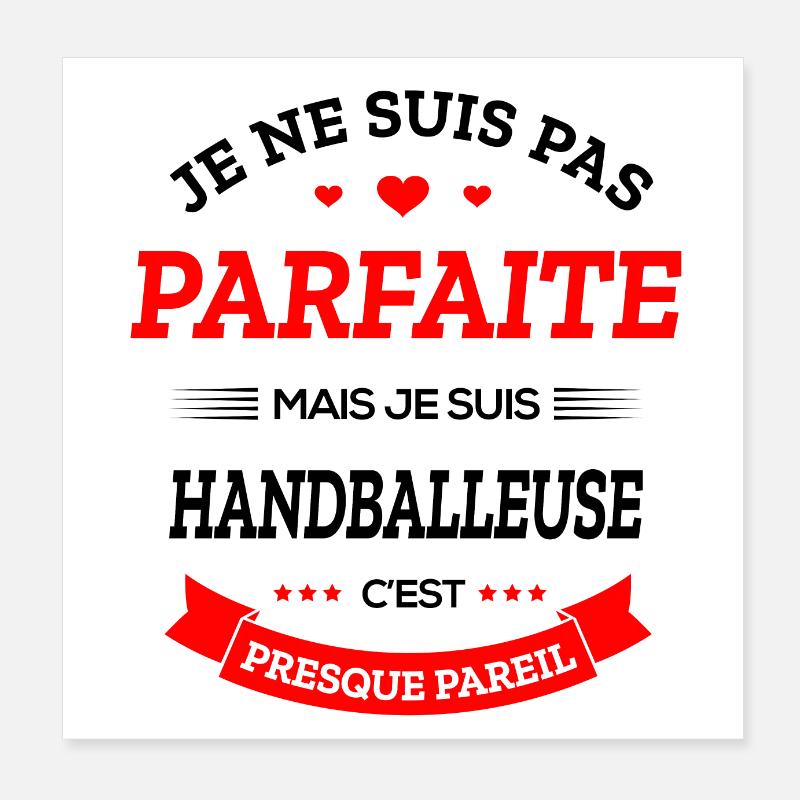 HANDBALLEUSE PARFAITE Poster 20 x 20 cm