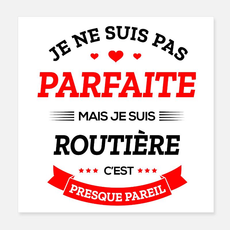 ROUTIÈRE PARFAITE Poster 20 x 20 cm