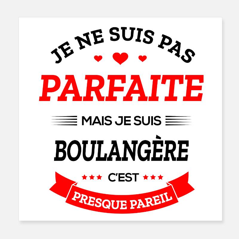 BOULANGÈRE PARFAITE Poster 20 x 20 cm