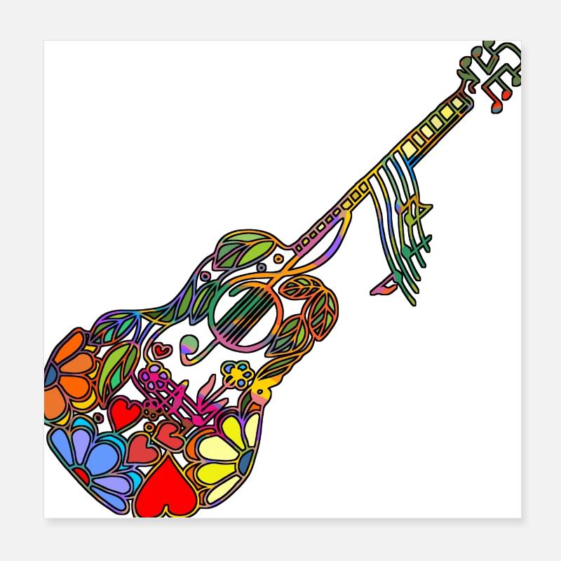 Guitare Poster 20 x 20 cm