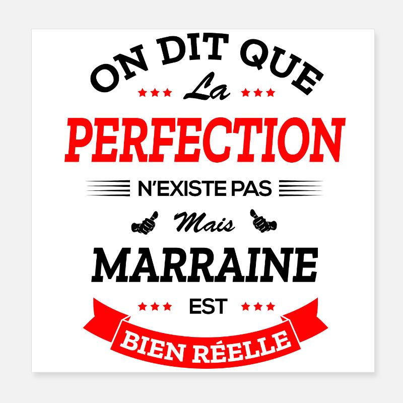 MARRAINE PARFAITE Poster 20 x 20 cm