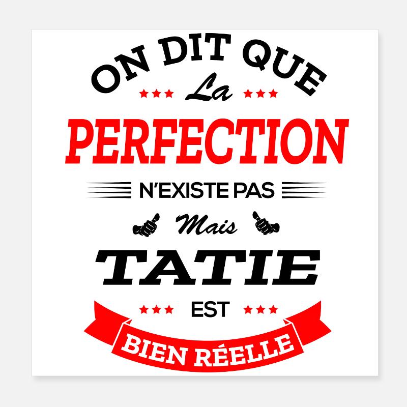TATIE PARFAITE Poster 20 x 20 cm