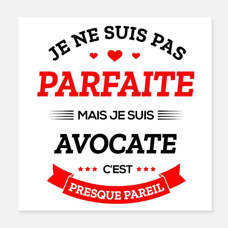AVOCATE PARFAITE Poster 20 x 20 cm