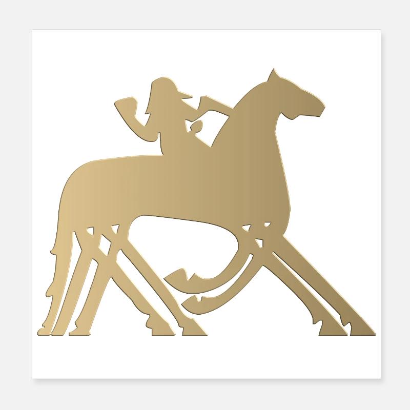 Odin & Sleipnir Poster 8" x 8" (20x20 cm)