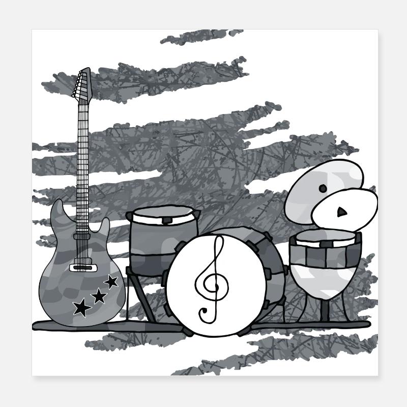 Musikinstrumente Poster 20x20 cm