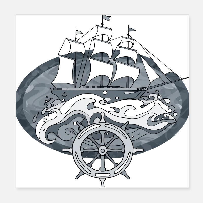 Voilier Poster 20 x 20 cm