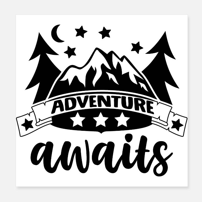 L’aventure vous attend Poster 20 x 20 cm