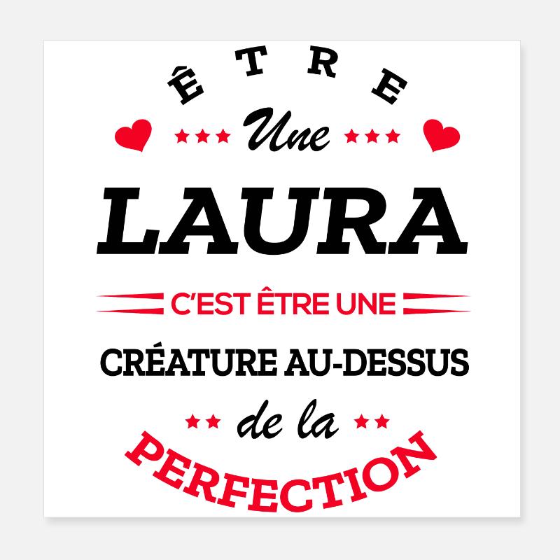 LAURA PARFAITE - NOM LAURA Poster 20 x 20 cm