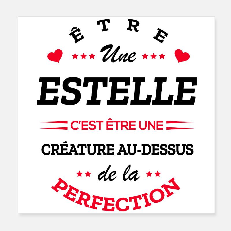 ESTELLE PARFAITE - NOM ESTELLE Poster 20 x 20 cm