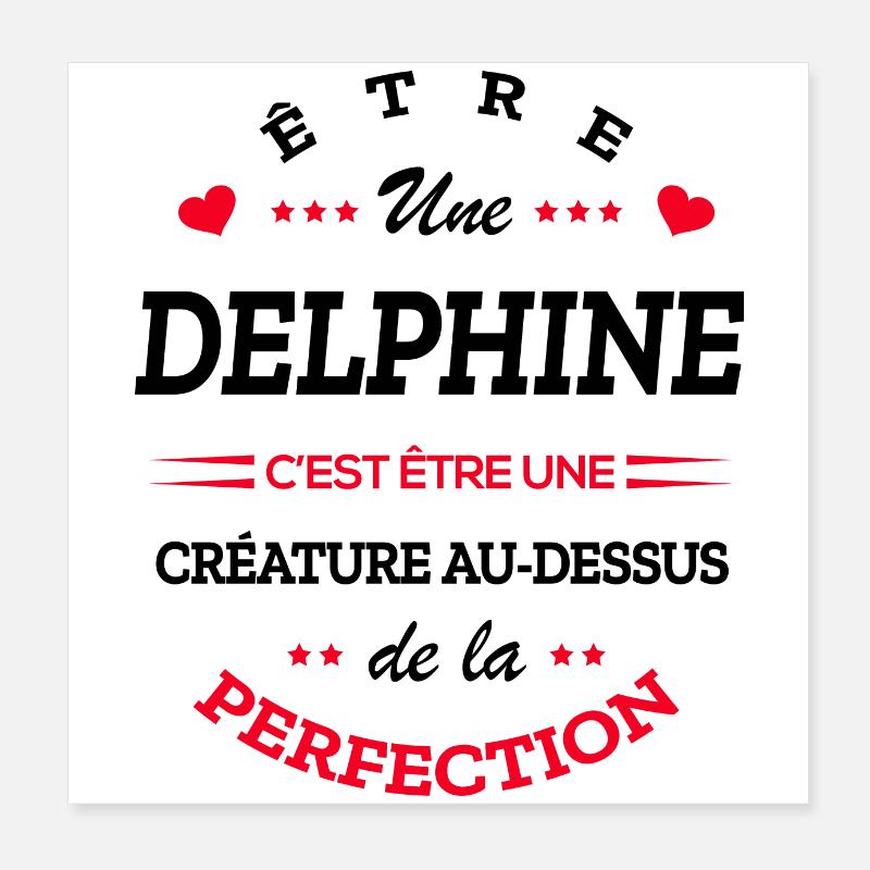 DELPHINE PARFAITE - NOM DELPHINE Poster 20 x 20 cm