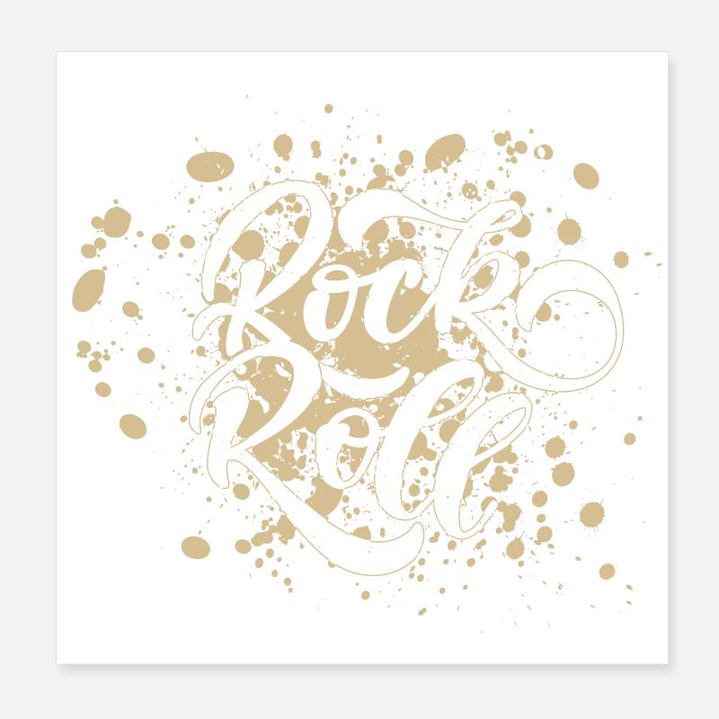 Rock and roll Poster 20 x 20 cm
