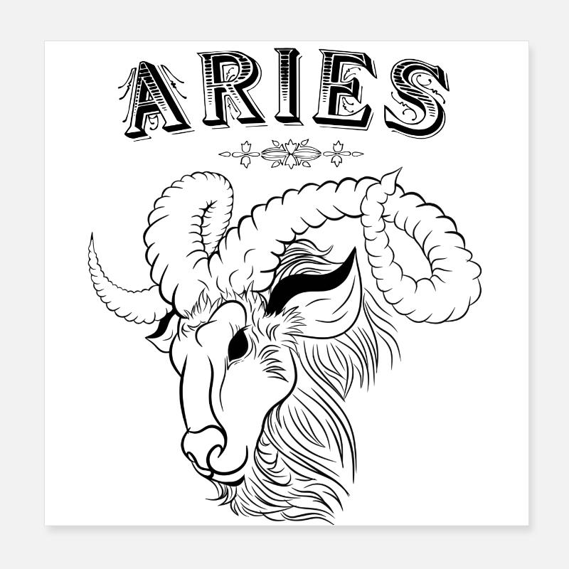 Aries Sternzeichen Widder Poster 20x20 cm