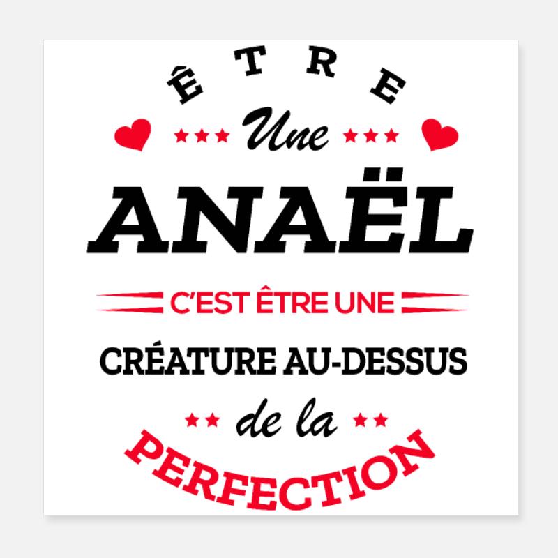 ANAËL PARFAITE - NOM ANAËL Poster 20 x 20 cm