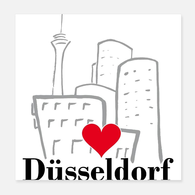 Düsseldorf, City, Kö, Germany Poster 8" x 8" (20x20 cm)