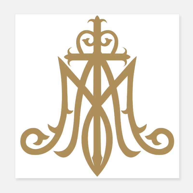 Insignien der Heiligen Jungfrau Maria MA Poster 20x20 cm