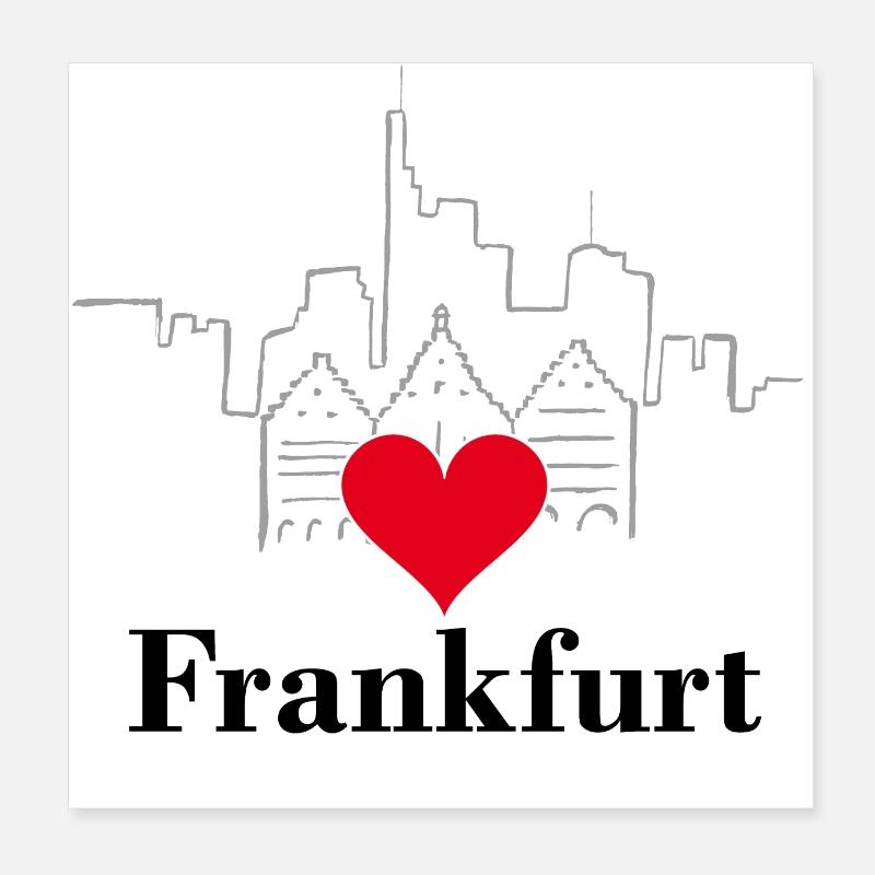 Francfort, Allemagne, Bourse, Gratte-ciel Poster 20 x 20 cm