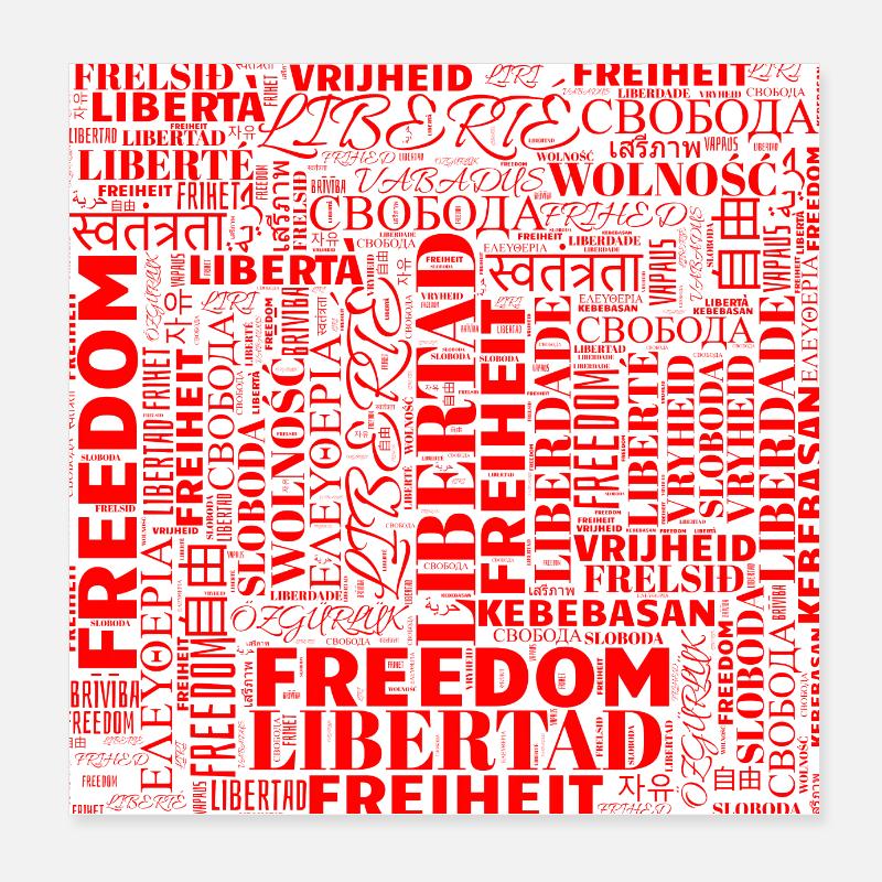 FREIHEIT Poster 20x20 cm