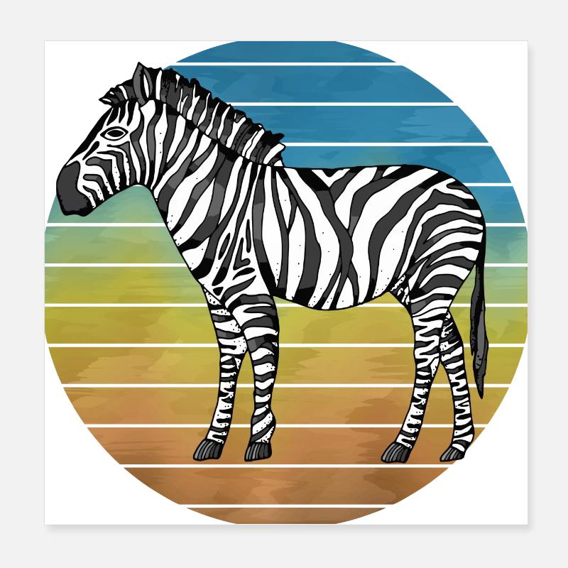 Zebra Poster 20x20 cm