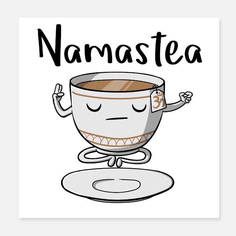 Namastea V2 Poster 8" x 8" (20x20 cm)