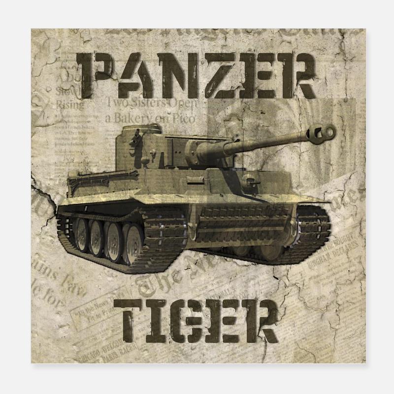 PANZER TIGER Poster 20x20 cm