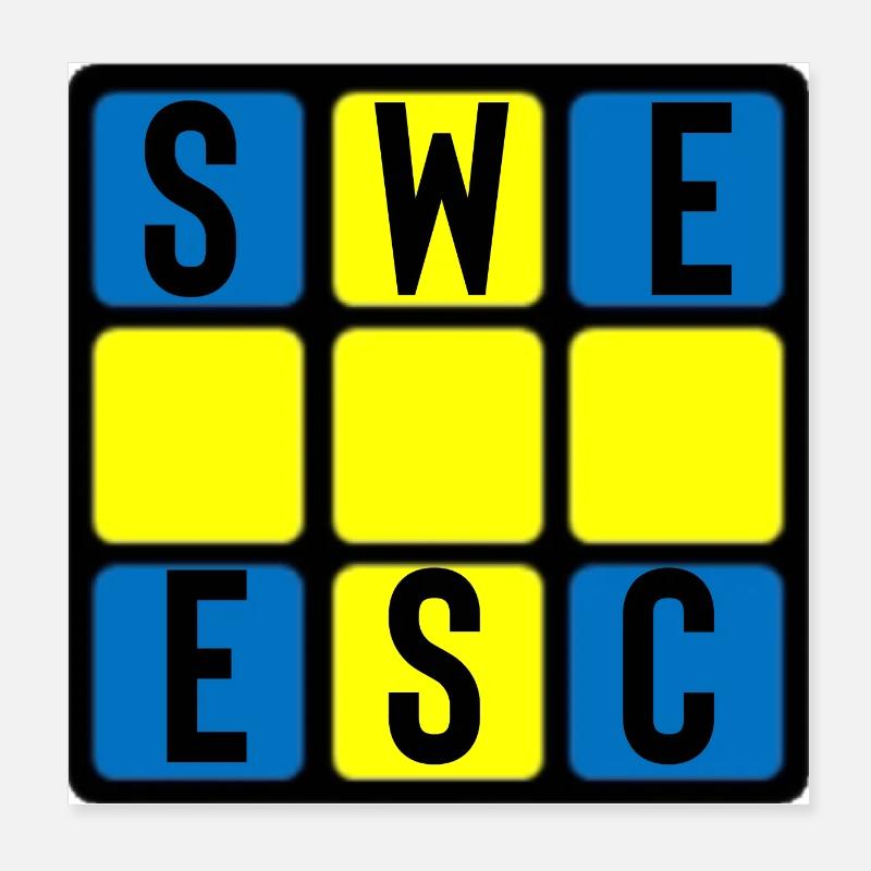 Eurovision Schweden Poster 20x20 cm