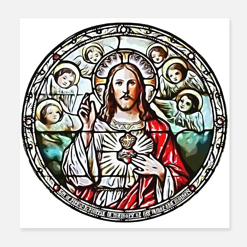 SACRÉ-CŒUR DE JÉSUS Poster 20 x 20 cm