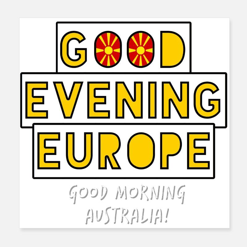 Concours Eurovision de la chanson de Macédoine du Nord Poster 20 x 20 cm