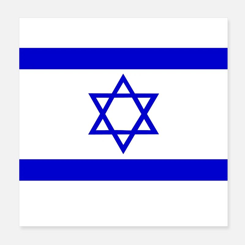 Israelische Flagge Poster 20x20 cm
