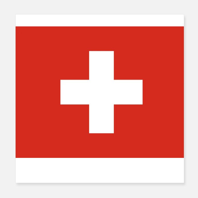 Suisse Poster 20 x 20 cm