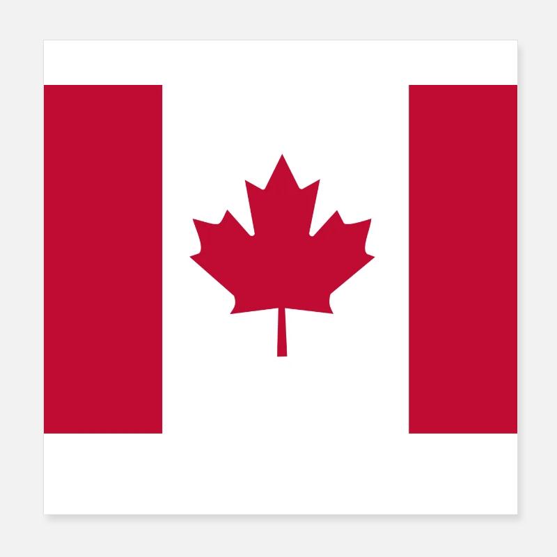 Drapeau du Canada Poster 20 x 20 cm