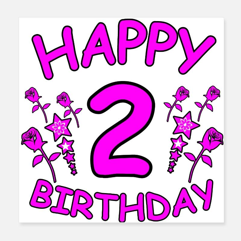 Geburtstag Poster 20x20 cm