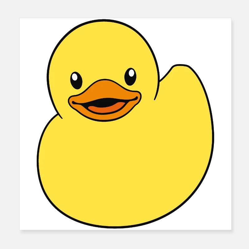 Quietscheente, a Rubber Duck, Gummiente, Enten Poster 20x20 cm