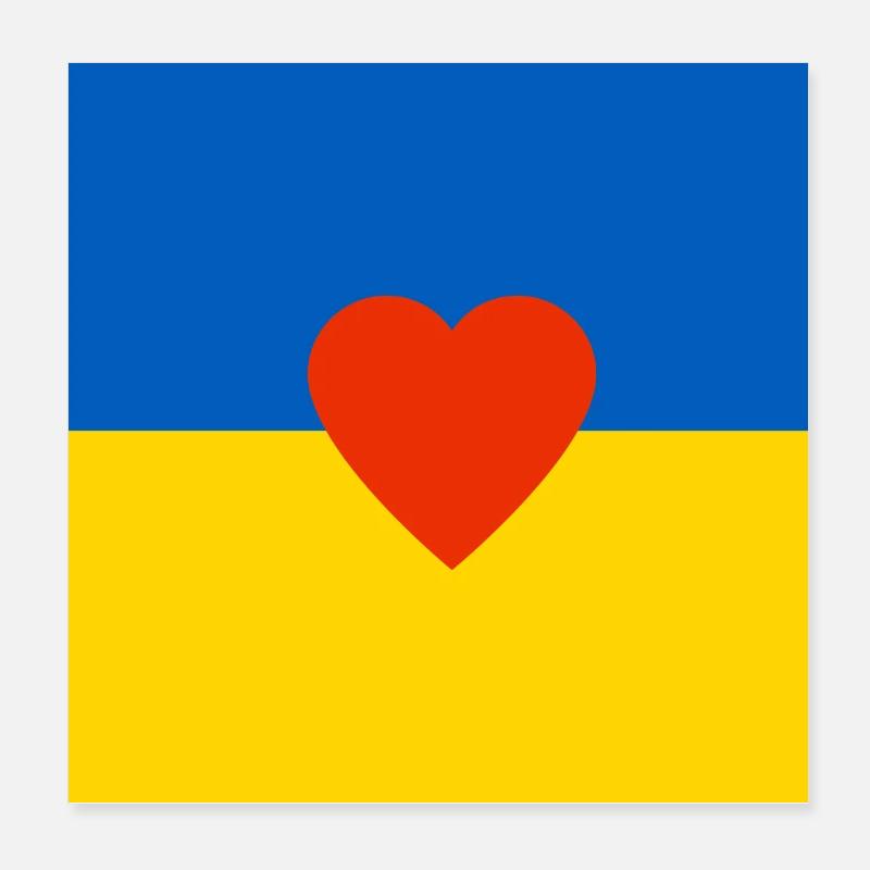 Ukraine Poster 8" x 8" (20x20 cm)