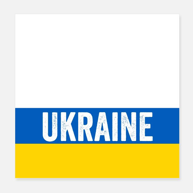 Ukraine Poster 8" x 8" (20x20 cm)