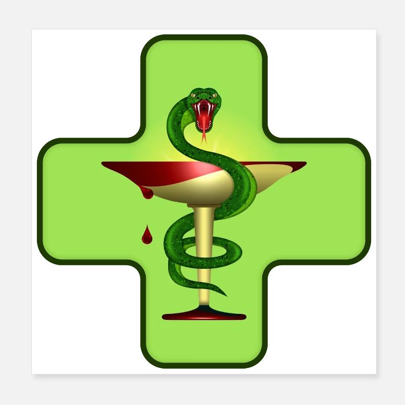 APOTHEKE SYMBOL Poster 20x20 cm