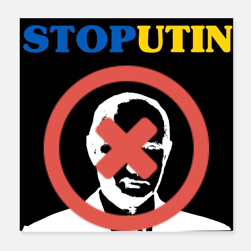 Stoppen Sie Putin Poster 20x20 cm